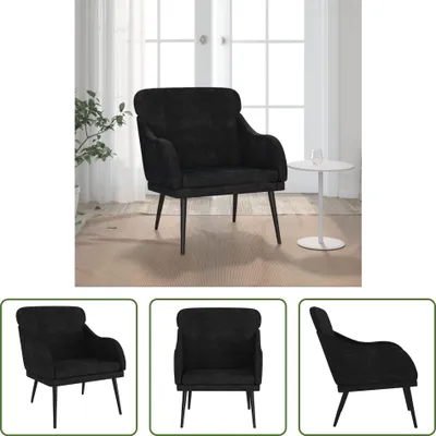 Obrázok produktu pre The Living Store kreslo čierne 63x76x80 cm zamat