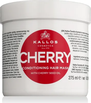 Zdjęcie produktu dla Kallos Cherry Maska do włosów z olejem z pestek wiśni 275 ml