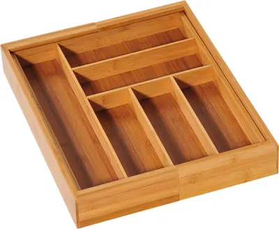 Image de Range-couverts variable En bambou ® Extensible sur toutes les largeurs