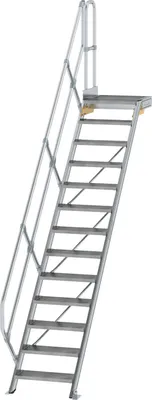 Obrázok produktu pre Hliníkové schodisko s podestou 45° 300433