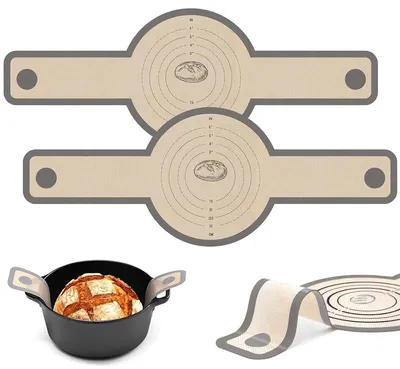 2er-Set Silikon-Backmatten für Dutch Oven, antihaftbeschichtet