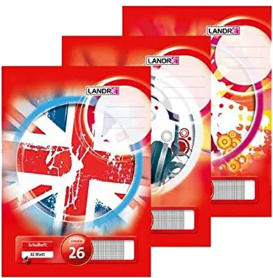 Obrázok produktu pre LANDRE Schulheft A4 32 Blatt 80 g/qm Lineatur 26 10Stk