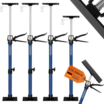 Produktbild von MONZANA® Deckenstütze 4er Set stufenlos höhenverstellbar Montagestütze 115-290cm bis 30kg Deckenspanner Zargenspanner