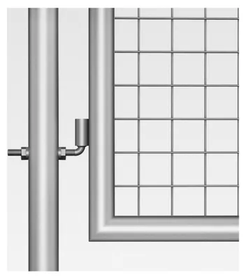 Produktbild von Gartentor Zauntor Gartenpforte Hoftor Doppeltor Flügeltor Doppelflügeltor Verzinkter Stahl 306x225cm Silber