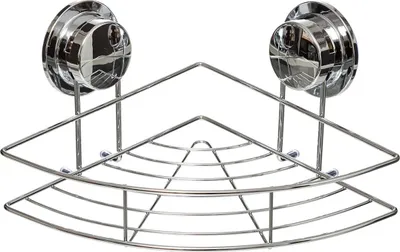 Image de Tablettes d'angle 5five Simply Smart Metal 22 x 22 x 11,5 cm avec ventouses Bain et douche