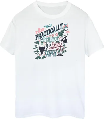 Produktbild von Mary Poppins - "Practically Perfect In Every Way" T-Shirt für Damen BI1334 (M) (Weiß)
