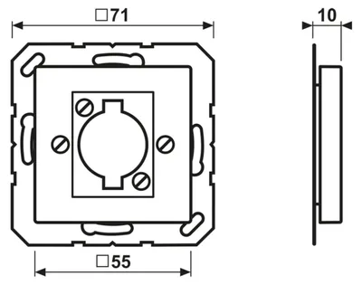 Imagen del producto de Cubierta para conector XLR, color blanco alpino - Placa XLR A 568 BF WW