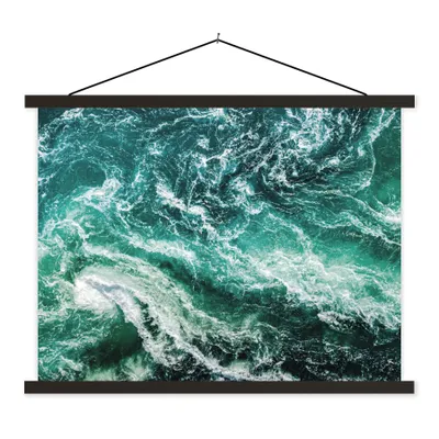 Produktbild von MuchoWow® Textilposter Ozean - Wasser - Meer - Luxus - Grün - Türkis 40x30 cm mit schwarzem Rahmen - Dekorationen