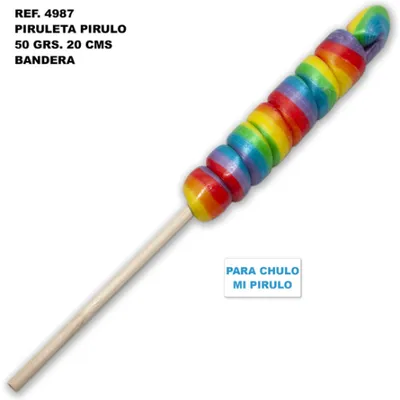 Productafbeelding van Pirulo LGBT-vlag, lolly, 50 gram
