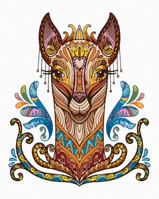 Obrázek produktu pro Zuty - Malování podle čísel - MANDALA LAMA, 40x50 cm, bez rámu a bez vypnutí plátna