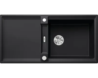 Produktbild von BLANCO ADIRA XL 6 S-F Einbauspüle SILGRANIT schwarz ab 60 cm mit Ablauffernbedienung, mit Zubehör - inkl.