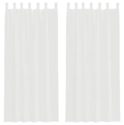 Produktbild von Voile Vorhänge - Türgardinen mit Haken - 2er Set - 140x225 cm - Transparent - Armeegrün