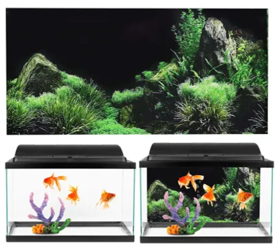 Immagine prodotto di Sfondo 3D per acquari, in PVC, dimensioni 61x40 cm, ideale per la decorazione degli acquari