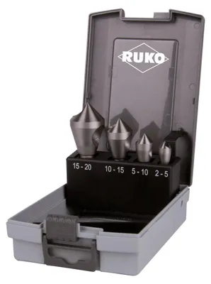 Produktbild von Ruko Querlochsenker 90Grad Durchmesser 2 / 5-15 / 20 HSS Kunststoff-Kassette - 102312RO
