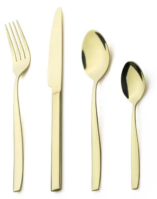 Image de Ensemble de couverts de 32 pièces pour 8 personnes en or champagne