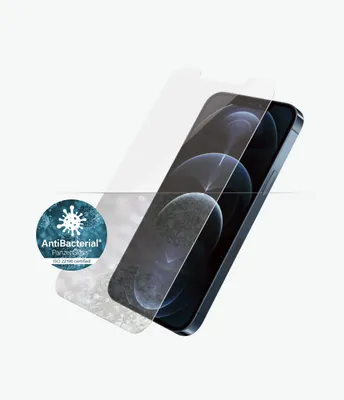 Obrázek produktu pro PanzerGlass ® Screen Protector iPhone 12 Pro Max | Standard Fit, Apple, Apple - iPhone 12 Pro Max, Aplikace nasucho, Odolné proti poškrábání, Odolný proti nárazům, Antibakteriální, Průhledná, 1 kusů