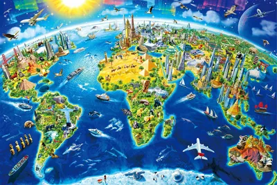 Zdjęcie produktu dla Puzzle 1000 elementów - Zabytki świata