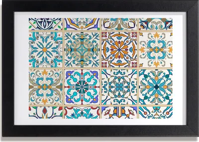 Produktbild von Bild 30x20 MDF-Rahmen, Wandkunst Keramikfliesen