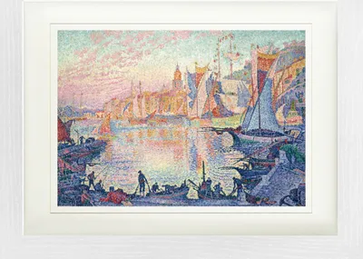 Produktbild von Paul Signac Gerahmtes Bild Mit Edlem Passepartout | Wand-Bilder | Im Bilderrahmen - Hafen Von Saint-Tropez , 1901-1902 (30 x 40 cm)