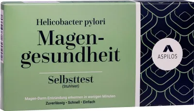 A product box for a Helicobacter pylori self-test kit.
