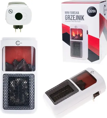 Zdjęcie produktu dla Q20I Mini Farelka Grzejnik Elektryczny Kominek Gniazdka