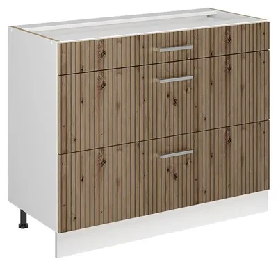 Obrázok produktu pre Kuchynská spodná skrinka Vicco R-Line Remeselný dub/biely 100 cm bez pracovnej dosky, Model 71491