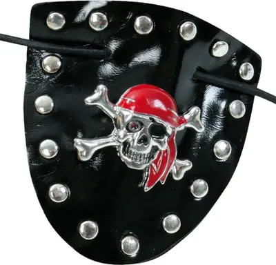 Produktbild von Piraten Augenklappe Schwarz Pirat Seeräuber Totenkopf Karneval Fasching Cosplay