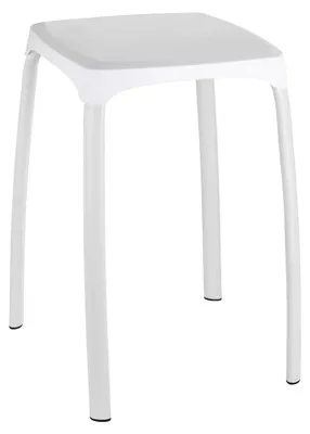 Zdjęcie produktu dla Stołek prysznicowy stołek łazienkowy - Biały - Nośność 110 kg - 29 x 46 x 29 cm