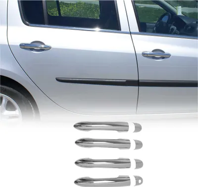 Image de Couverture de poignée de porte pour Renault Clio 2005-2012 Break en Acier Inox