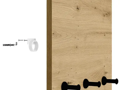 Produktbild von Wandgarderobe BEDA – Artisan-Eiche