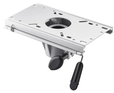 Produktbild von SucceBuy Bootssitzsockel mit Vorwärts- und Rückwärtsschiebefunktion, robuste Basis aus Aluminiumlegierung, 127 mm Schiebeweg, korrosionsbeständig und wasserfest, kompatibel mit Sockelpfosten