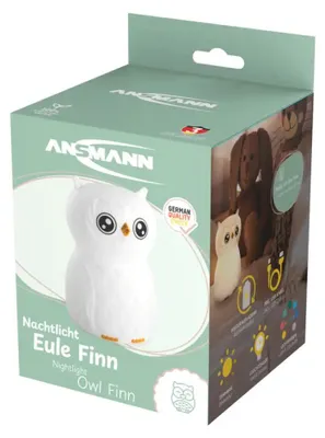 Image de ANSMANN Veilleuse pour enfants Silicone rechargeable Variateur de couleur Chouette