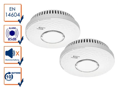 Produktbild von 2er Set Kombimelder: Rauchmelder & Kohlenmonoxidmelder mit 10 Jahres Batterie