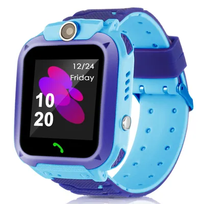 Image de Kids Smart Watches avec GPS Tracker appel pour les garçons filles Montre-bracelet numérique, Sport Smart Watch, téléphone portable à écran tactile avec appareil photo anti-perte SOS jouets éducatifs pour les enfants cadeau, bleu