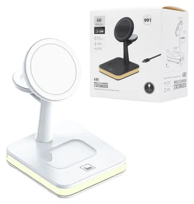Productafbeelding van Magnetische, draadloze oplader 4-in-1, 25W, wit