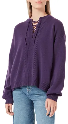Image de Pull en cachemire et laine pour femmes 7 for All Mankind, couleur violet, taille S européenne
