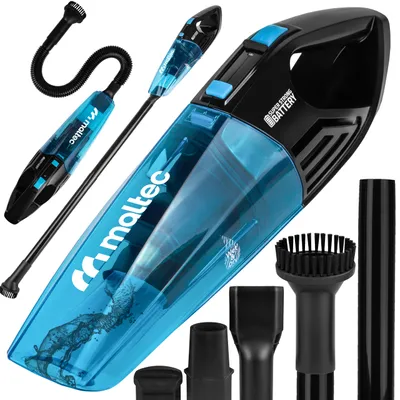 Imagen del producto de Aspiradora de mano inalámbrica MalTec, apta para uso en seco y húmedo, de 80W, ideal para coche, oficina, hogar, personas con alergias, camping. Aspiradora para coche, apta para uso en seco y húmedo