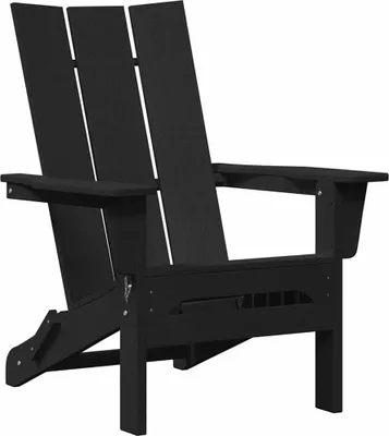 Immagine prodotto di vidaXL Sedia Adirondack pieghevole nera 74,5 x 80,5 x 90 cm HDPE