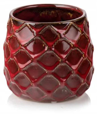 Produktbild von Polnix Keramik Übertopf Rot 11x12 cm Päckiger Stil