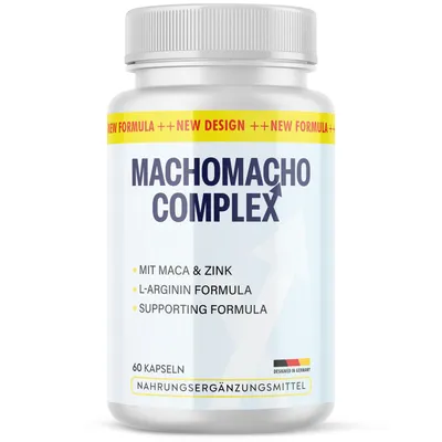 Produktbild von MachoMacho Complex Kapseln | Kraft für den aktiven Mann | einfache Anwendung | Inhalt 60 Kapseln