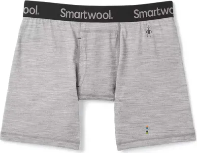 Produktbild von Smartwool Men's Merino Boxer Brief Boxed Light Gray Heather M Thermischeunterwäsche