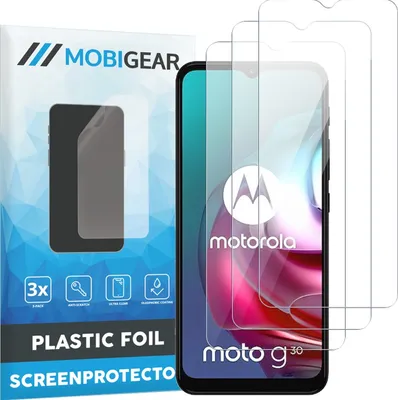 Produktbild von Mobigear Motorola Moto G30 Displayschutz Schutzfolie - Hüllenfreundlich (3er Pack)