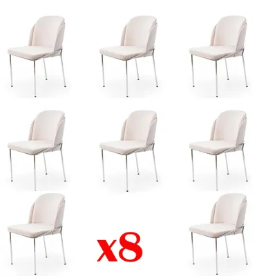 Produktbild von italienischer Stil Luxus Möbel Stuhl Set 8X Stühle Esszimmer Sessel Garnitur