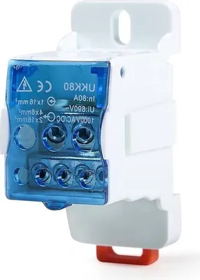 Image de Boîtier de distribution à bornier DIN, connecteur électrique, boîtier de raccordement électrique universel avec bornes de mise à la terre