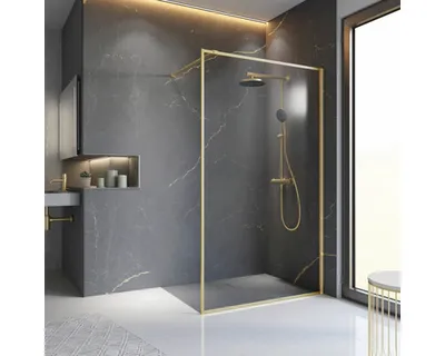 Produktbild von SCHULTE Walk In Trend 2.0 ExpressPlus 90 x 200 cm Profil gold matt Klarglas schmutzabweisende Glasbeschichtung