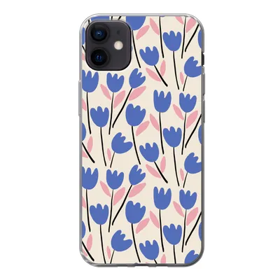 Produktbild von MuchoWow® Handyhülle Schutzhülle Hülle für iPhone 12 mini Blume - Muster - Tulpe Silikon Softcase Handy Hülle - Bild