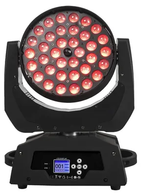 Image de Projecteur LED mobile – Discolamp – 36 LED de 18W, RGBWA+UV – Zoom 15-45° – DMX512