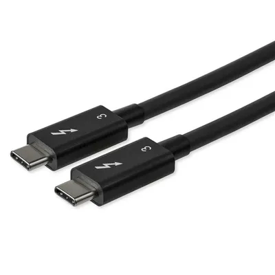 Obrázek produktu pro StarTech.com TBLT34MM80CM, Muži, Muži, 0,8 m, 40 Gbit/s, Černá, Nikl