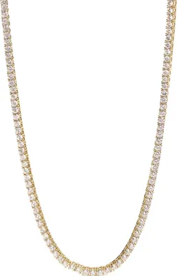 Produktbild von Mabina Damen Halskette 553455 Silber 925 Goldplattiert mit Zirkonia