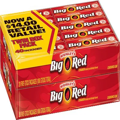 Produktbild von Wrigley’s Big Red Zimt Kaugummi, 200 Stück – Vegetarisch, Lang anhaltender Geschmack